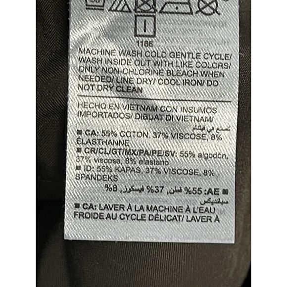 Old Navy Pixie Pants Womens 12 Brown High Rise Split Hem Stretch Work Casual - Picture 12 of 13